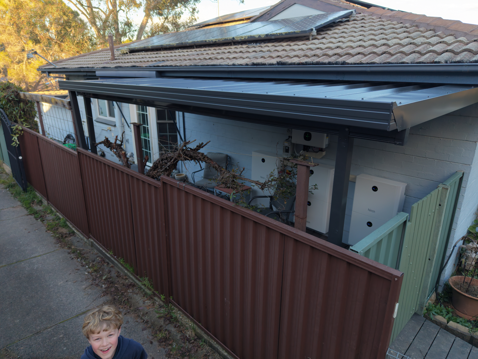 Skillion Roof Cover — Solar & Battery Enclosure