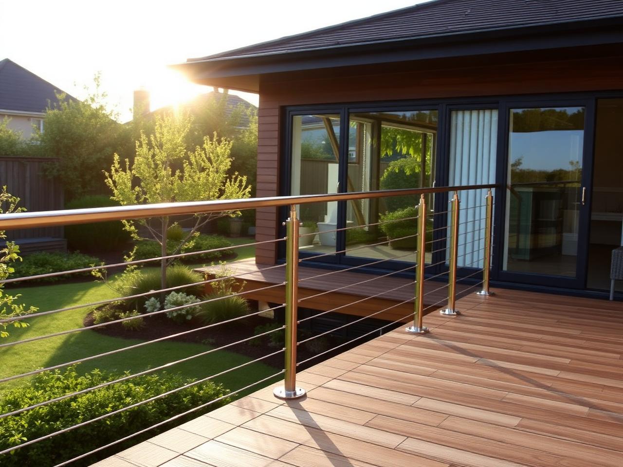 Hardwood Deck with Cable Balustrade