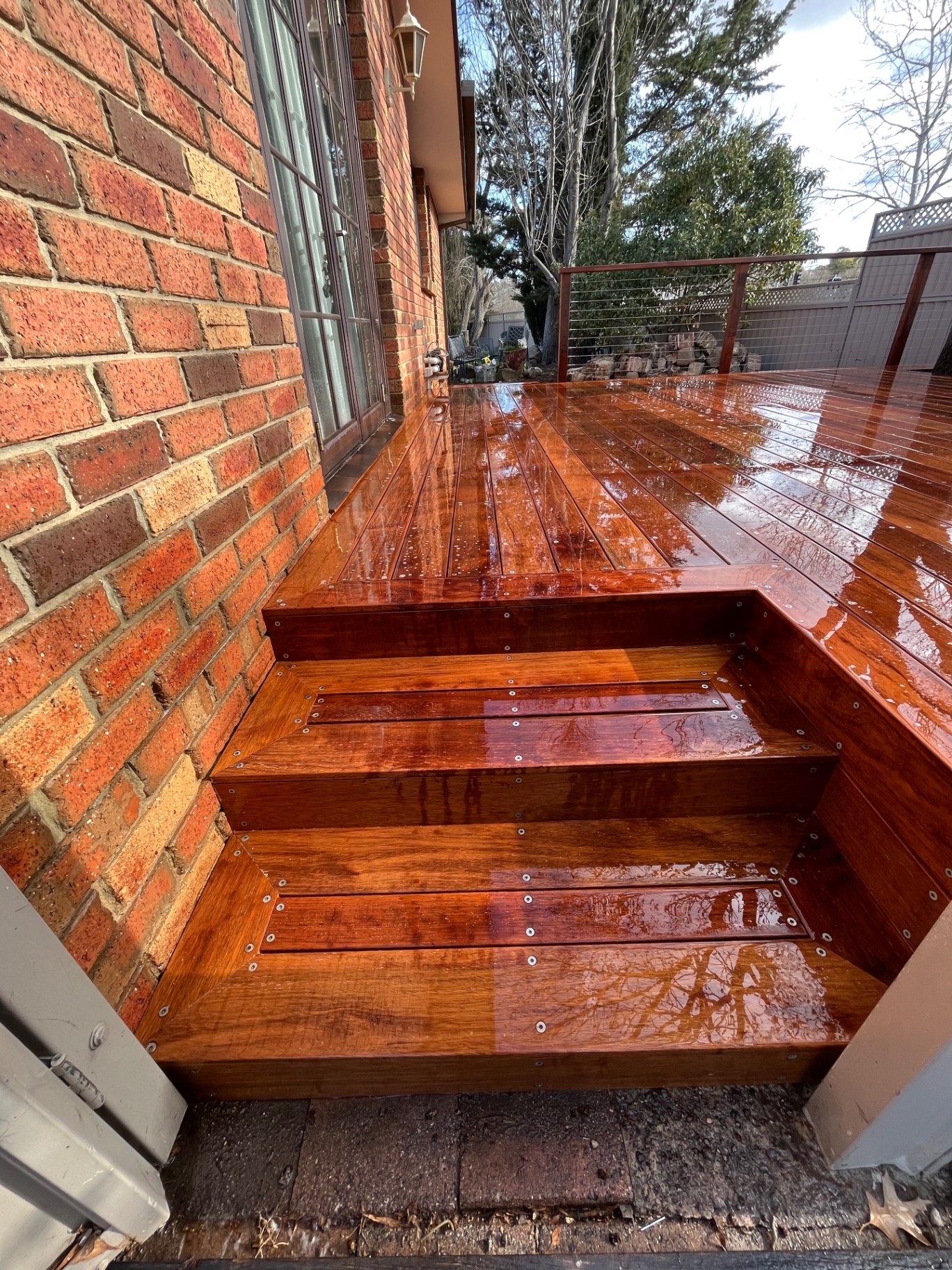 Merbau Hardwood Deck & Feature Staircase