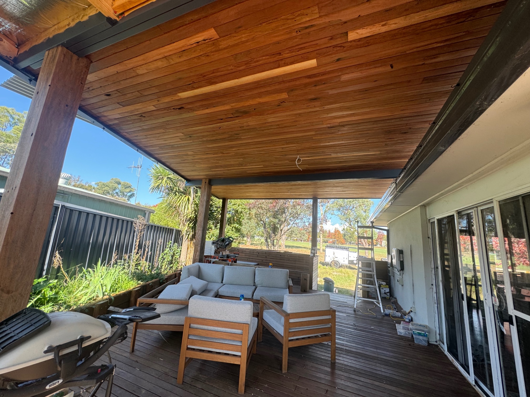 Timber-Lined Pergola — Outdoor Living